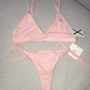 Boutine LA new dirty pink swim suit set!!